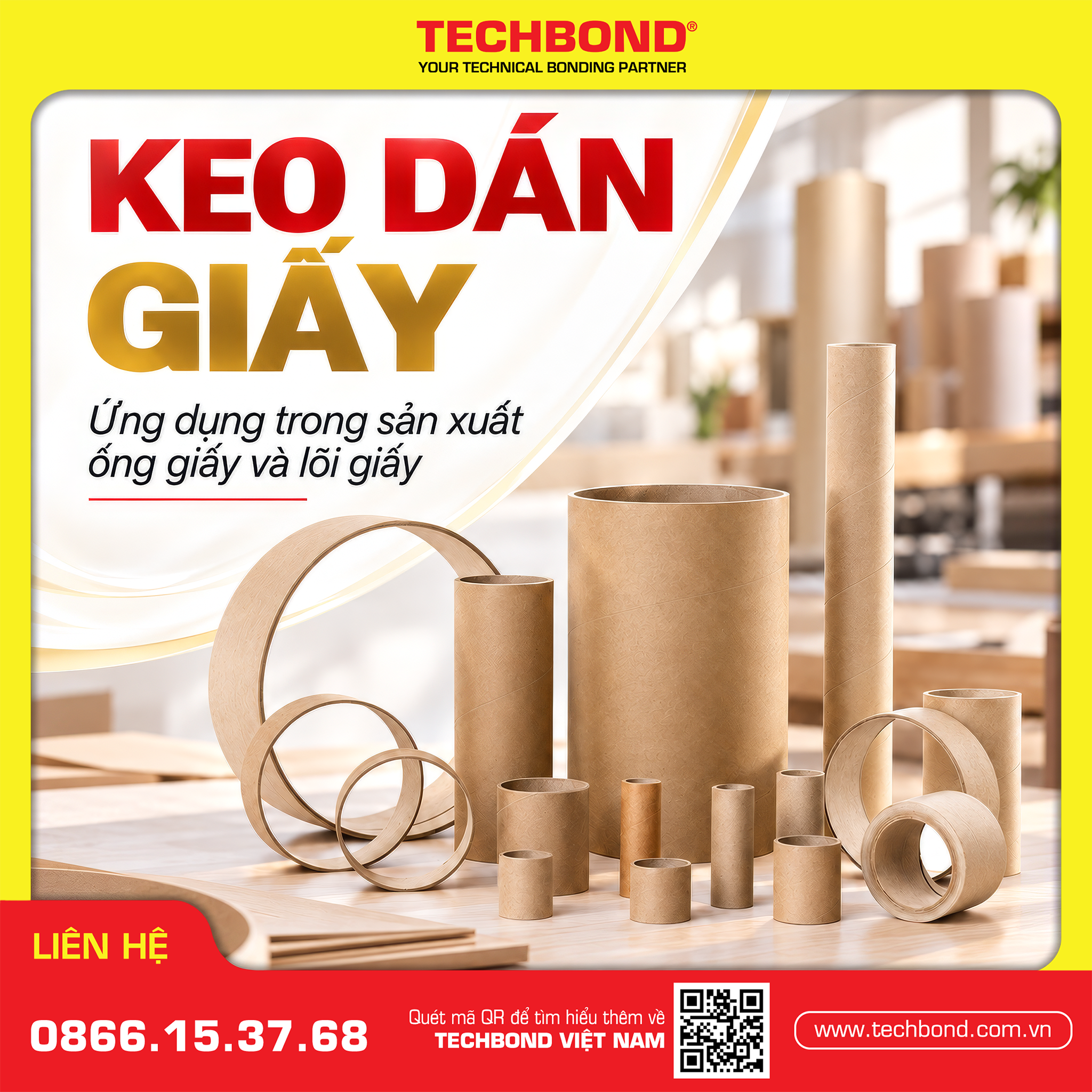 Keo dán lõi giấy Techbond Việt Nam
