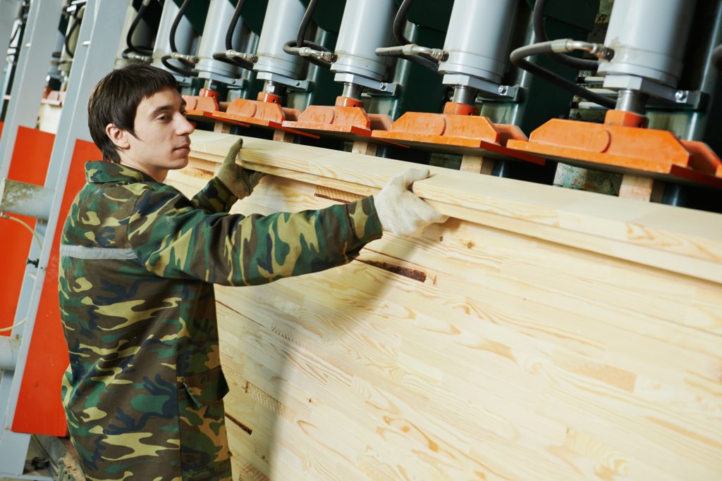 Wood to wood lamination using D4 water-based adhesives